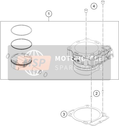 A48030038000, Cylinder & Piston, KTM, 0