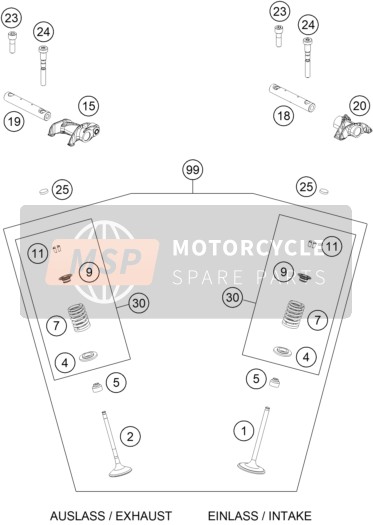 KTM 450 SMR 2022 Accionamiento de válvula 2 para un 2022 KTM 450 SMR