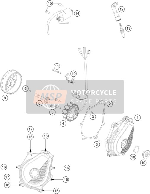 A48030040000, Ignition Cover Gasket, KTM, 0