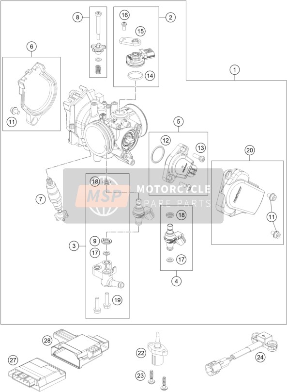 KTM 450 SMR 2022 Corpo farfallato 2 per un 2022 KTM 450 SMR