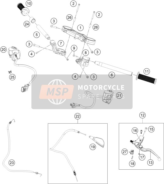 94802005000, Tube Handlebar Lh, KTM, 0