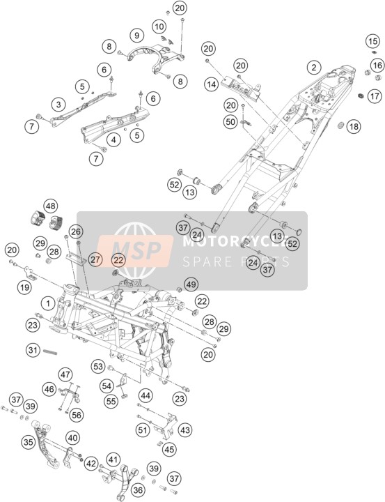 94503002054, Bracket Spider Rh, KTM, 0