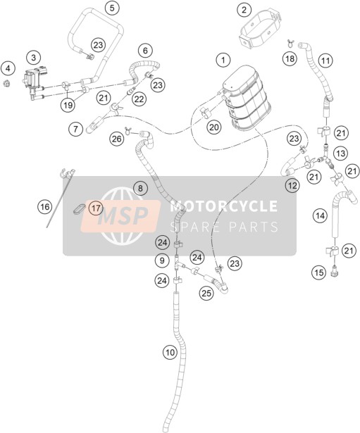 94515020196, Pipe Fuel, KTM, 0