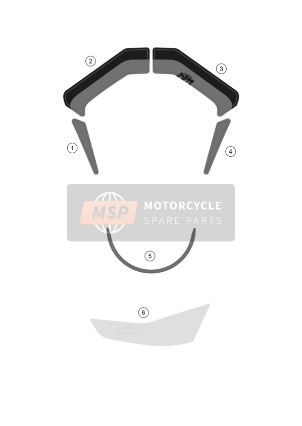 KTM RC 390, orange 2022 DECAL for a 2022 KTM RC 390, orange