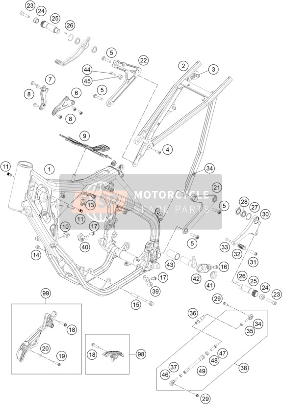 A56013050020, Lock Ring For Gear Shift Lever, KTM, 1