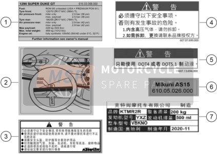 61503098000, Sticker Technical Information, KTM, 1
