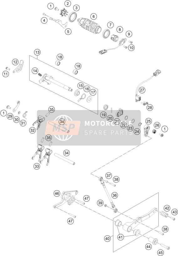 KTM RC 8C 2022 SHIFTING MECHANISM for a 2022 KTM RC 8C