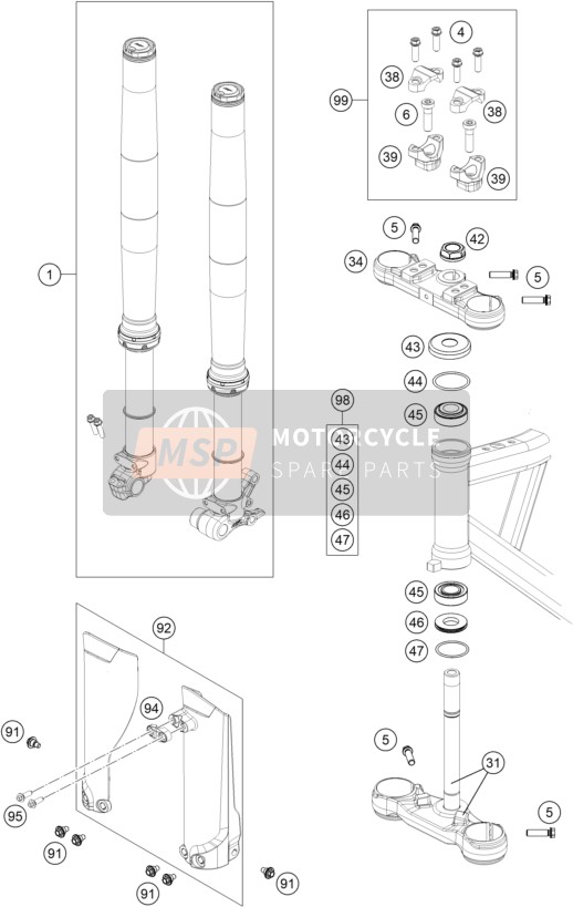 Front Fork, Triple Clamp