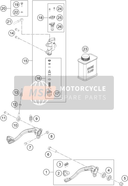 47213060044, Complete Master Cylinder, KTM, 1