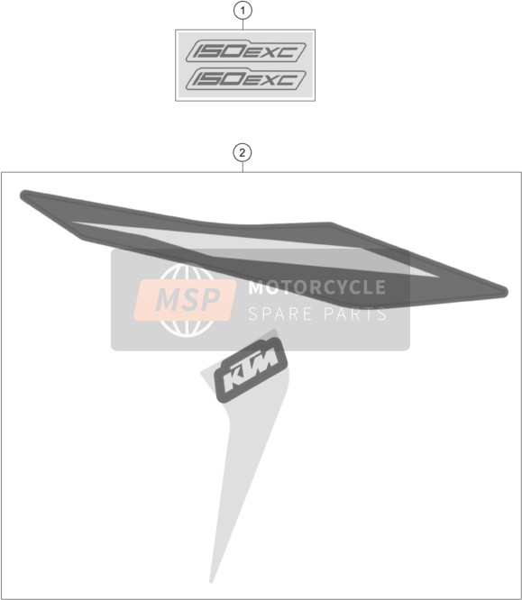 KTM 150 EXC 2022 DECAL for a 2022 KTM 150 EXC