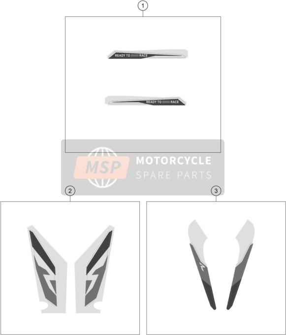 61908095144, Sticker Kit Headlight Mask, KTM, 0