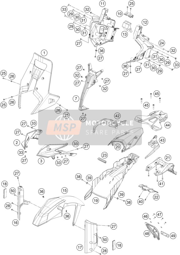 63508025000C1C, Fender Carrier Left, KTM, 0