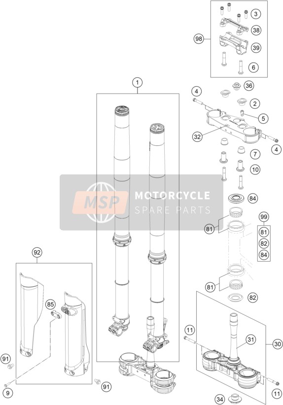 A46001094000EBB, Fork Protection Kit Sx 2023, KTM, 0