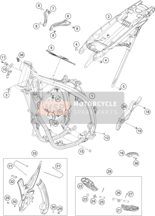 A42003014000, Engine Brace Right, KTM, 0