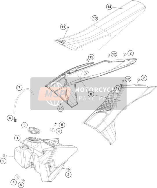 A46007040000EB, Seat, KTM, 0