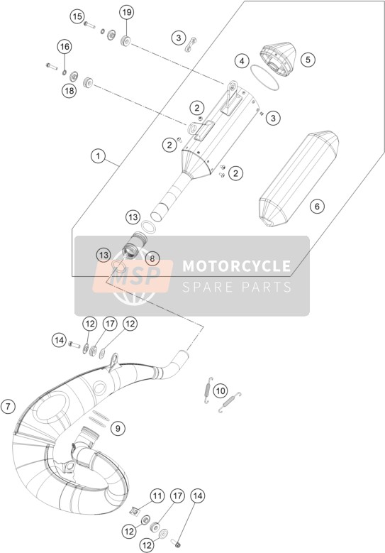 KTM 300 XC 2022 Exhaust System for a 2022 KTM 300 XC