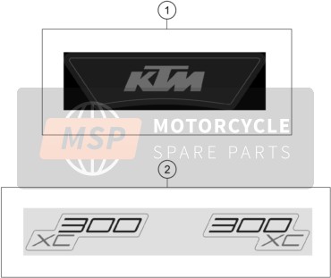 KTM 300 XC 2023 Calcomanía para un 2023 KTM 300 XC