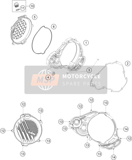 A48030026000C1, Clutch Cover Outside, KTM, 2