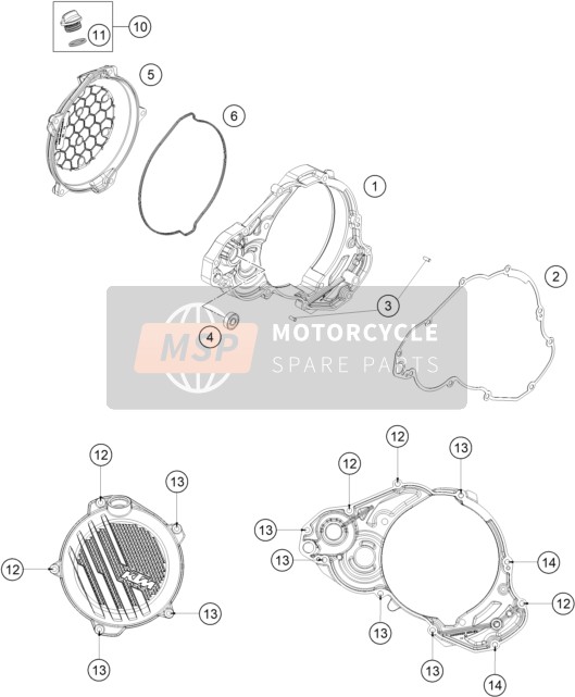 A44030025000, Clutch Cover Gasket, Inner, KTM, 0