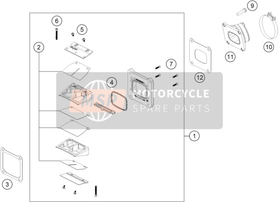 KTM 125 SX 2022 REED VALVE CASE for a 2022 KTM 125 SX