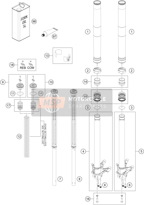 FRONT FORK DISASSEMBLED 2