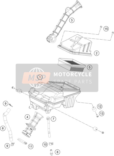 KTM 200 Duke, orange, w/o ABS - IKD AR 2020 Air Filter for a 2020 KTM 200 Duke, orange, w/o ABS - IKD AR