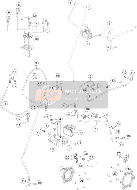 KTM 690 SMC R US 2020 Anti-Lock System ABS for a 2020 KTM 690 SMC R US