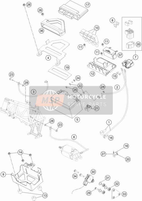 KTM 690 Enduro R US 2020 Accu voor een 2020 KTM 690 Enduro R US