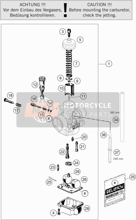 KTM 50 SX EU 2021 Carburateur pour un 2021 KTM 50 SX EU