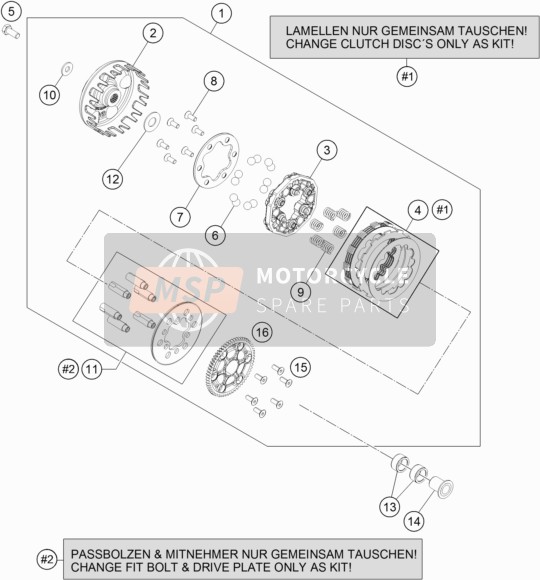 KTM 50 SX EU 2020 Embrayage pour un 2020 KTM 50 SX EU