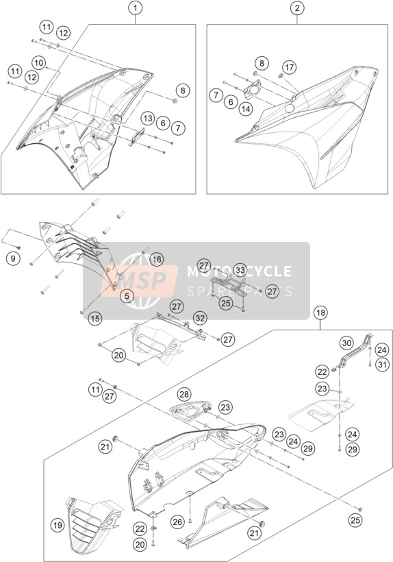 KTM RC 200, black, w/o ABS - IKD AR 2020 Copertina per un 2020 KTM RC 200, black, w/o ABS - IKD AR