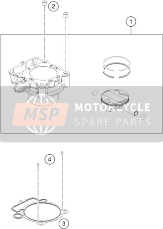 KTM 250 SX-F US 2020 Cilindro para un 2020 KTM 250 SX-F US