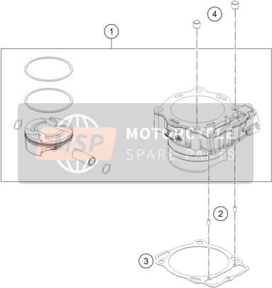 79430138100, Cyclinder And Piston Cpl., KTM, 0