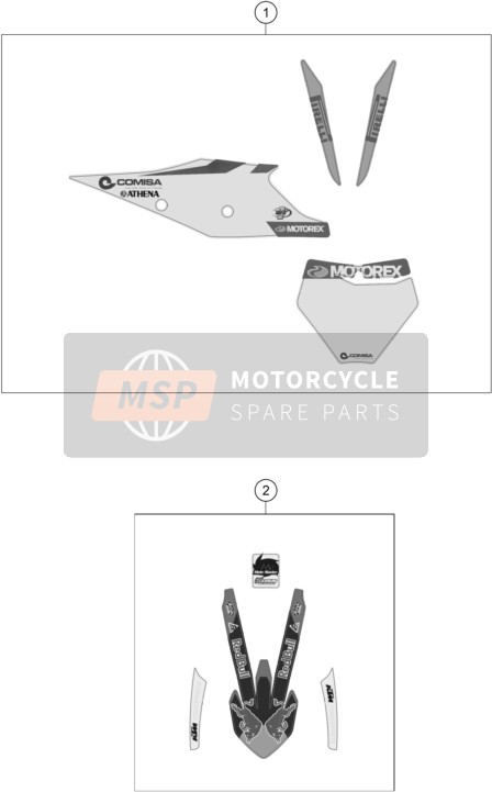 KTM 250 SX-F PRADO EU 2020 Decal for a 2020 KTM 250 SX-F PRADO EU