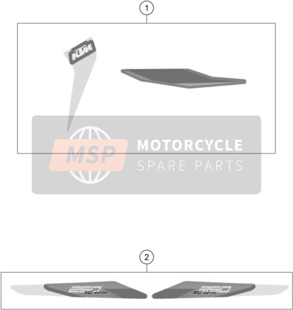 KTM 250 XC-W TPI US 2021 Decal for a 2021 KTM 250 XC-W TPI US