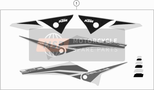 KTM 450 RALLY Factory Replica  2021 Decal for a 2021 KTM 450 RALLY Factory Replica 