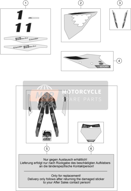 79508092400, Sticker Set Bypack Fact.Edt. 20, KTM, 1