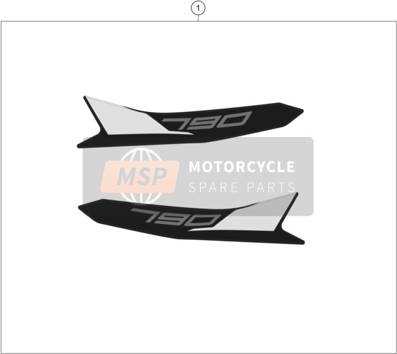 KTM 790 Adventure R US 2020 Decal for a 2020 KTM 790 Adventure R US