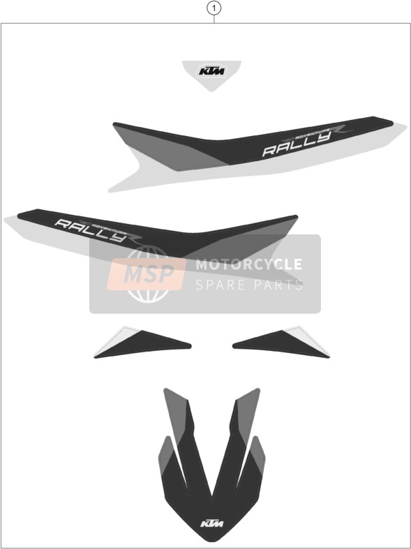 KTM 790 Adventure R Rally US 2020 Decal for a 2020 KTM 790 Adventure R Rally US