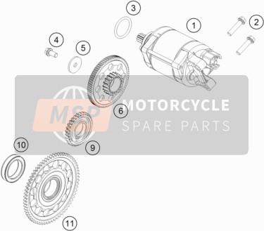 KTM 450 XC-F US 2020 Electric Starter for a 2020 KTM 450 XC-F US