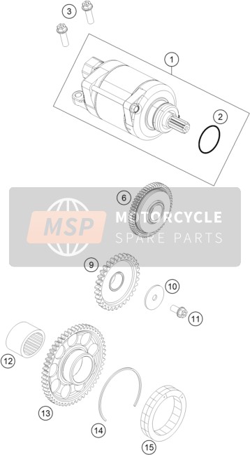 KTM Freeride 250 F EU 2020 Electric Starter for a 2020 KTM Freeride 250 F EU