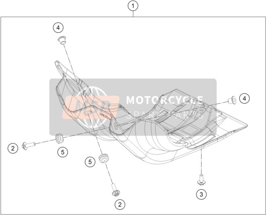 KTM 250 SX-F PRADO EU 2020 Guardia del Motor para un 2020 KTM 250 SX-F PRADO EU