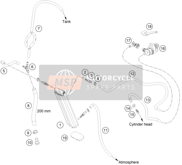 KTM 350 XCF-W US 2021 Cartouche évaporative pour un 2021 KTM 350 XCF-W US