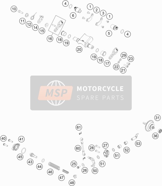 KTM 250 XC TPI US 2020 Controllo dello scarico per un 2020 KTM 250 XC TPI US