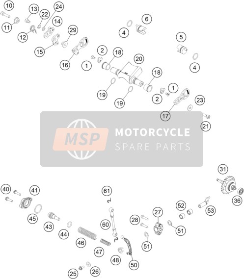 KTM 250 XC TPI US 2021 Controllo dello scarico per un 2021 KTM 250 XC TPI US