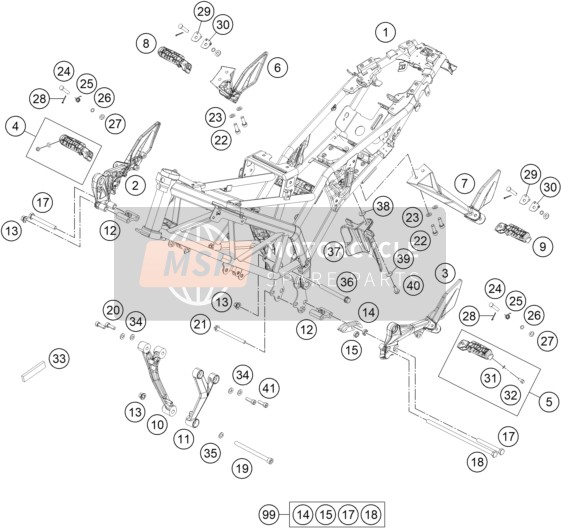KTM 200 Duke, orange, w/o ABS - IKD AR 2020 Rahmen für ein 2020 KTM 200 Duke, orange, w/o ABS - IKD AR