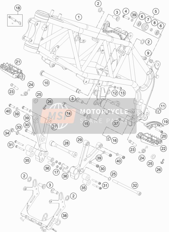 KTM 450 RALLY Factory Replica  2021 Frame for a 2021 KTM 450 RALLY Factory Replica 