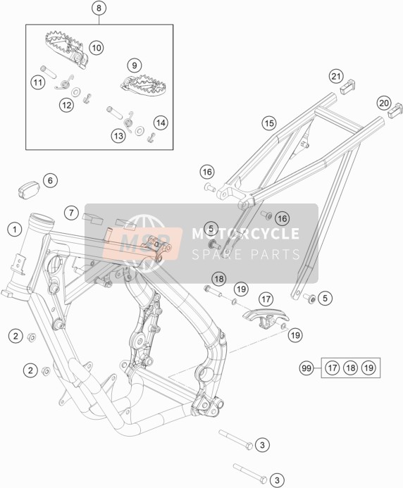 KTM 65 SX EU 2020 Telaio per un 2020 KTM 65 SX EU