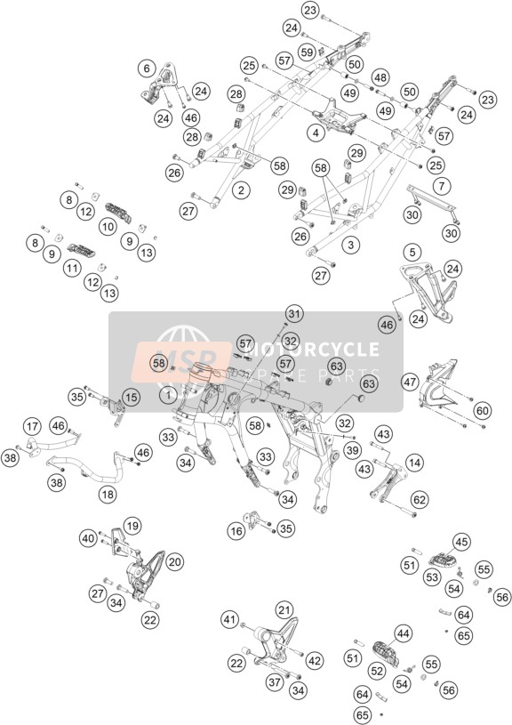 KTM 790 Adventure R ASEAN 2020 Frame for a 2020 KTM 790 Adventure R ASEAN