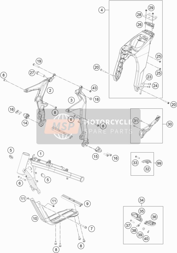 KTM Freeride E-XC EU 2020 Frame voor een 2020 KTM Freeride E-XC EU